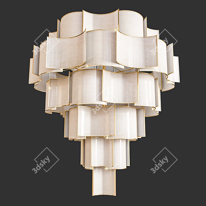 Officina Luce Shade Chandelier 3D model image 1