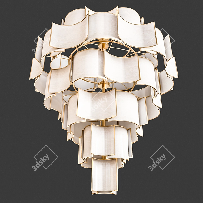 Officina Luce Shade Chandelier 3D model image 3