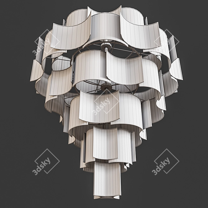 Officina Luce Shade Chandelier 3D model image 4