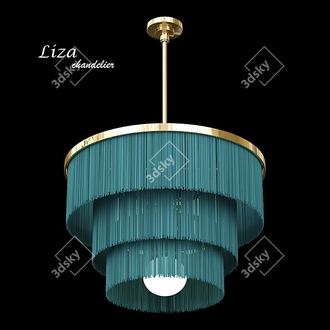 Elegant Crystal Chandelier: Liza 3D model image 1