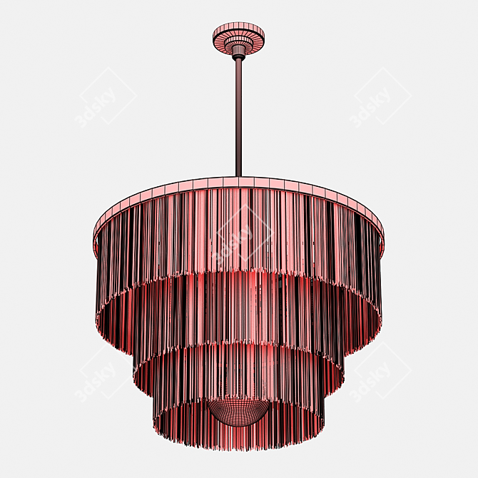 Elegant Crystal Chandelier: Liza 3D model image 3