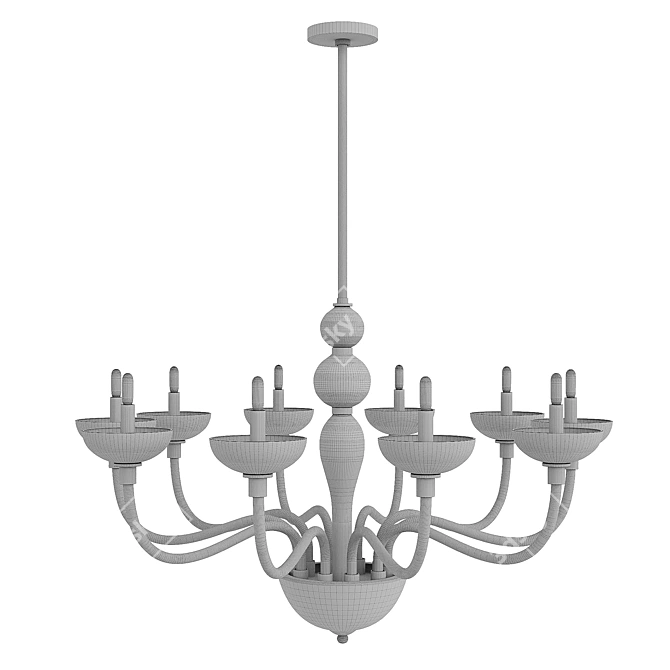 Elegant Gustavo Chandelier 3D model image 3