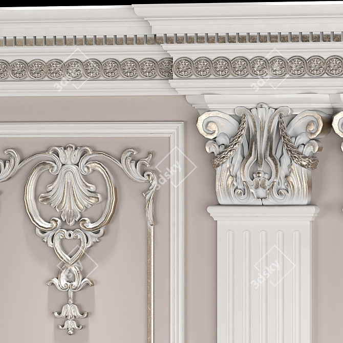 Timeless Elegance: Classical Wall Decor 3D model image 3