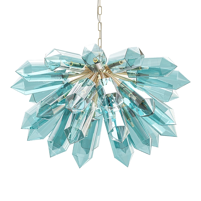 Radiant Crystal Cluster Chandelier 3D model image 1