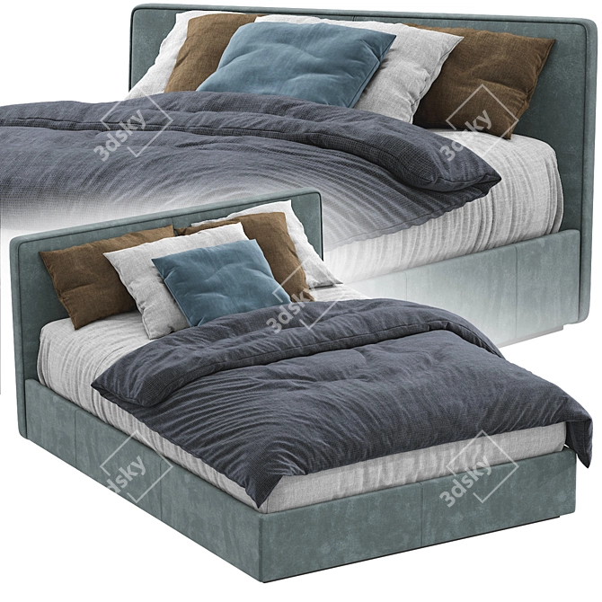 Modern Italian Bed - Pianca Beta 3D model image 1
