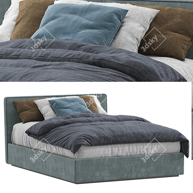 Modern Italian Bed - Pianca Beta 3D model image 3