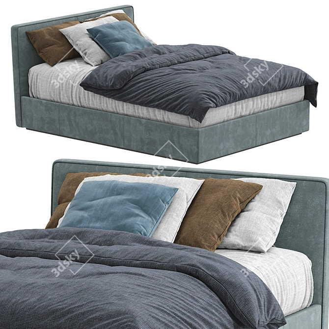 Modern Italian Bed - Pianca Beta 3D model image 6