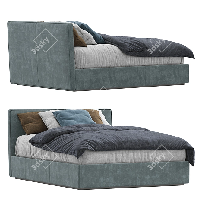 Modern Italian Bed - Pianca Beta 3D model image 7