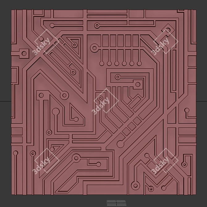 Cyberpanel: Modern and Unique 3D Gypsum Panel 3D model image 2