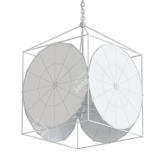 Modern Geometric Chandelier Light 3D model image 2