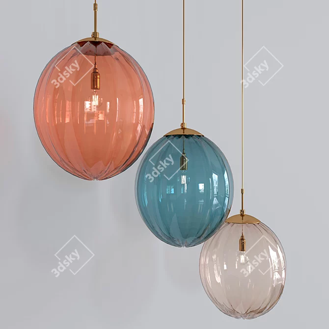 Elegant Domie Pendant Light 3D model image 2