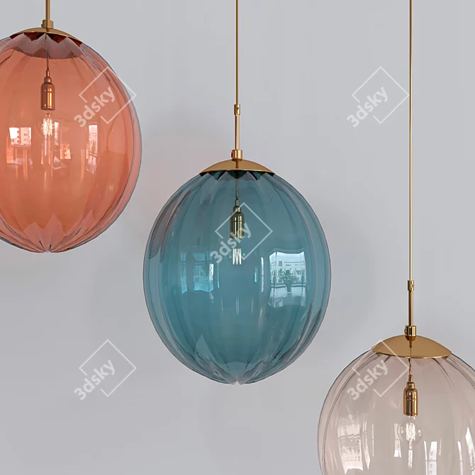 Elegant Domie Pendant Light 3D model image 3