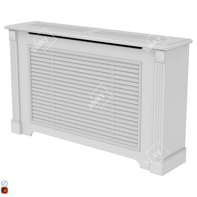 Elegant Radiator Screen Set 3D model image 2