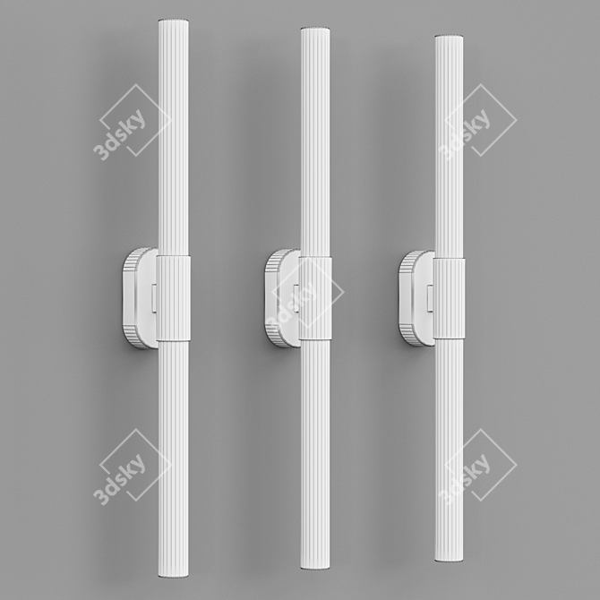 Dual LED Bathroom Wall Light 3D model image 3