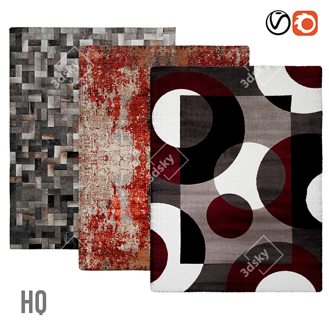 Premium Low Poly Rug No. 5 3D model image 1