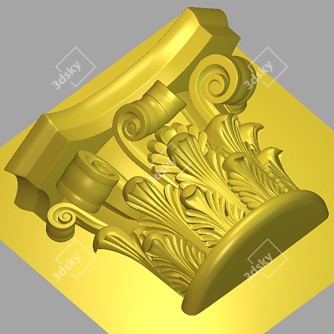  3D Low poly model for CNC cutting 3D model image 2