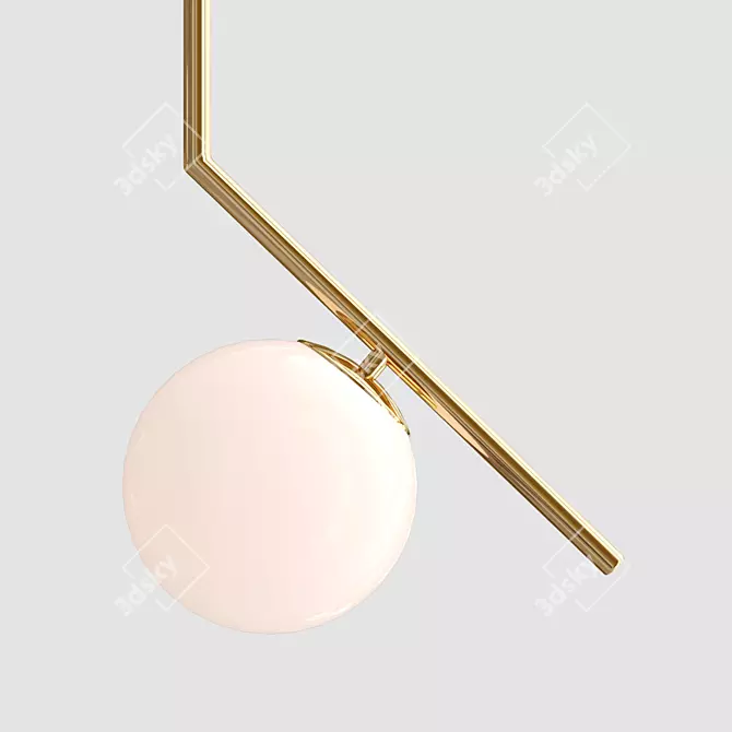 Sleek Hoop Pendant Lamp 3D model image 5