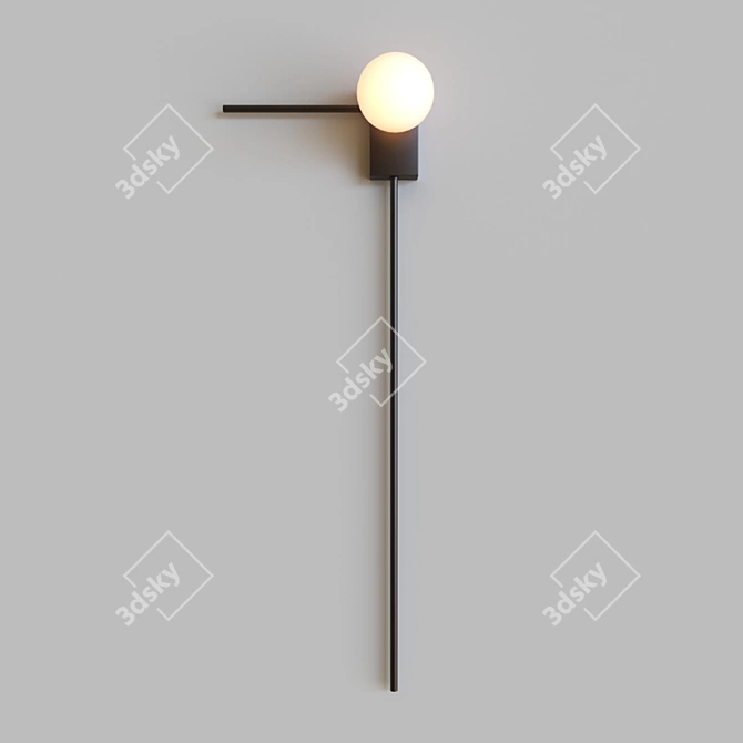 Linge 40.8510 OM Wall Light - Contemporary Metal Fixture 3D model image 1