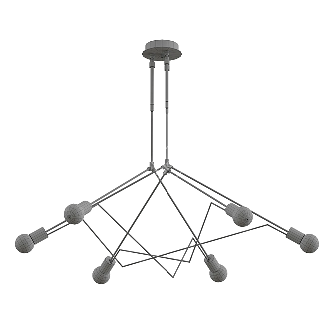 Divergence: Modern Bronze Pendant Light 3D model image 2