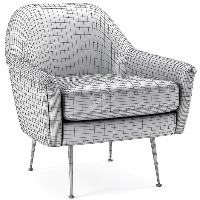 Phoebe Chair: Stylish and Comfortable 3D model image 6