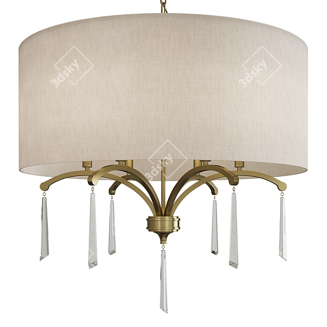 Glamorous Gwyneth Drum Chandelier 3D model image 1