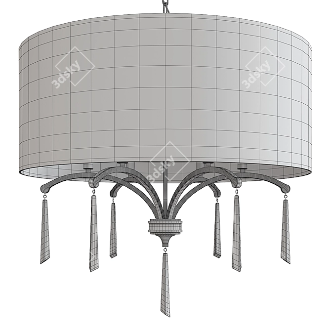 Glamorous Gwyneth Drum Chandelier 3D model image 2