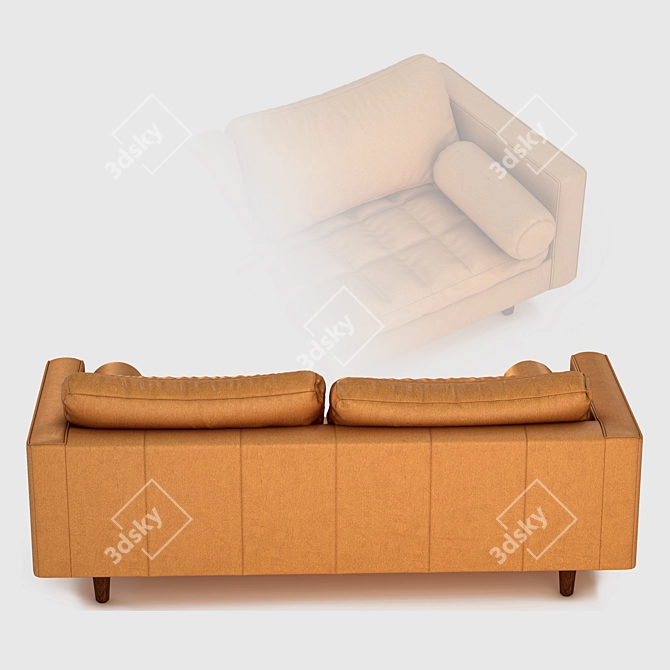 Italian Sven Sofa: Sleek and Stylish 3D model image 4