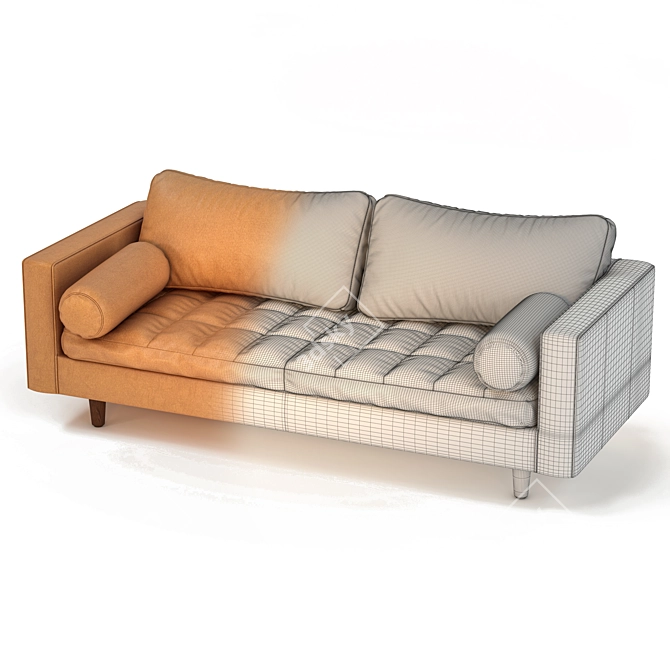 Italian Sven Sofa: Sleek and Stylish 3D model image 8