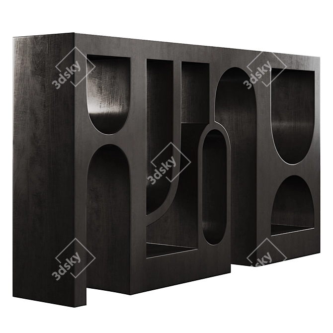 Elegant Royalle Console: Stylish, Lacquered Design 3D model image 2