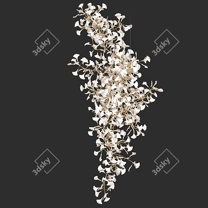 Gingko Style Chandelier: Sleek and Elegant 3D model image 2