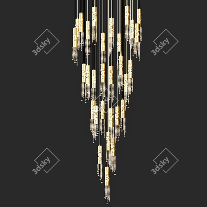 Sleek and Luxurious Ceiling Light 3D model image 2