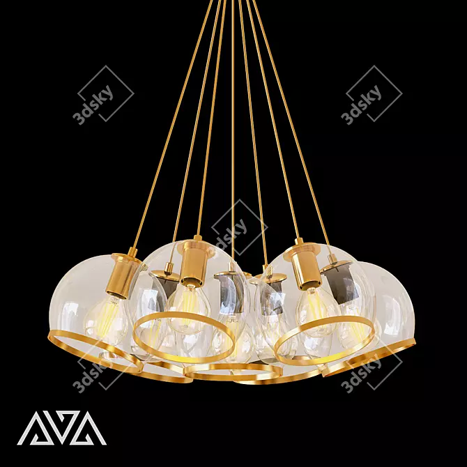 Nuazen: Stylish Design Lamps 3D model image 1