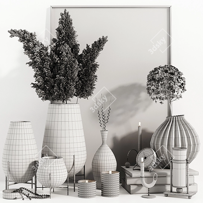 Decorative Vases, Candle Holders & Clocks 3D model image 6