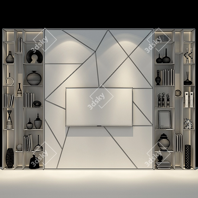 Modern TV Shelf: Enhance Your Living Space 3D model image 3
