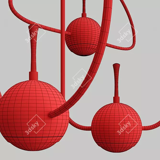 Scandi LED Hanging Lamp 3D model image 6