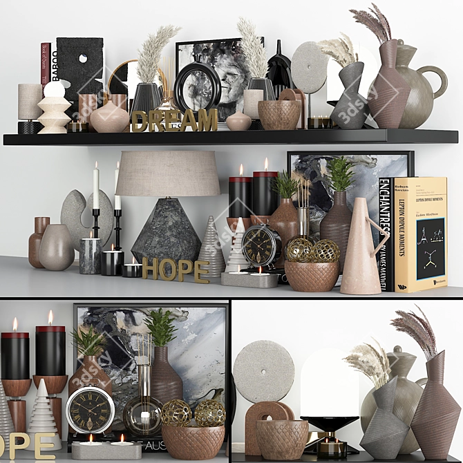 Luxter Decorative Set Vol 1: Stylish Interior Design 3D model image 2