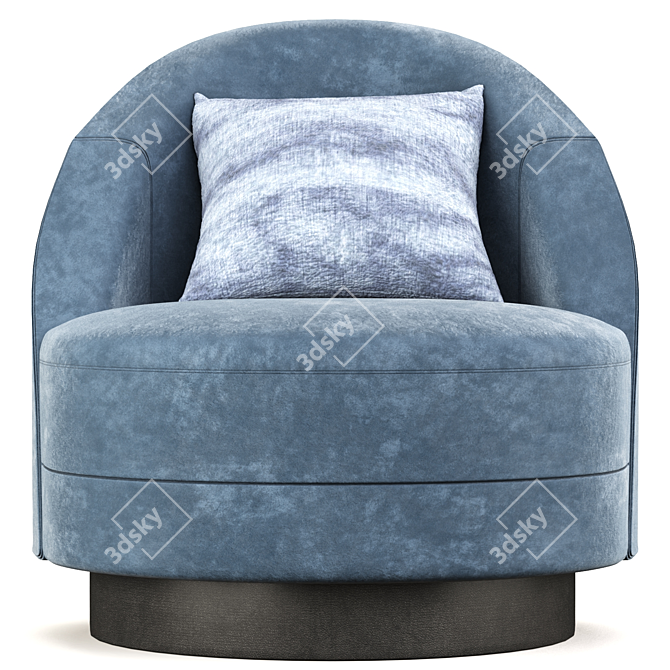 Swivel Axel Armchair: Contemporary Design, Ultimate Comfort 3D model image 2