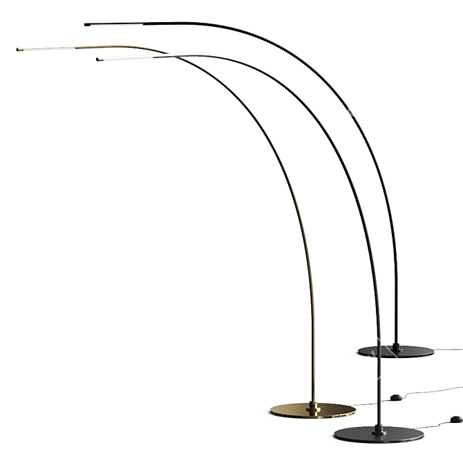 Elegant Oval Floor Lamps: Tonino Lamborghini Casa 3D model image 1