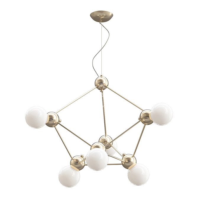  Futuristic Atom Lamp 3D model image 1