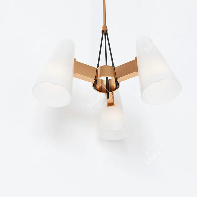 Elegant Montfaucon Pendant Light 3D model image 4