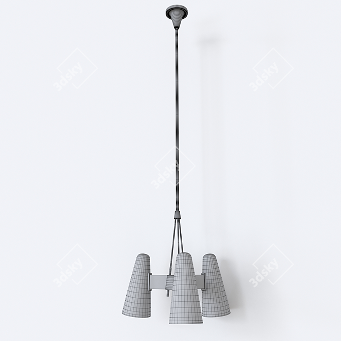 Elegant Montfaucon Pendant Light 3D model image 6