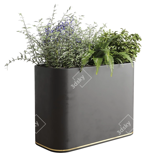 Indoor Plant Collection - Plastic Vase 3D model image 1