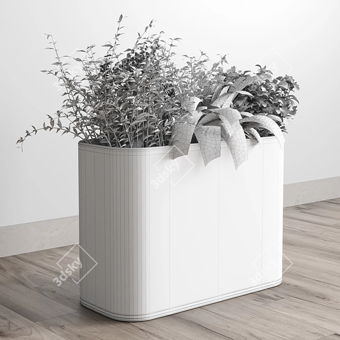 Indoor Plant Collection - Plastic Vase 3D model image 6