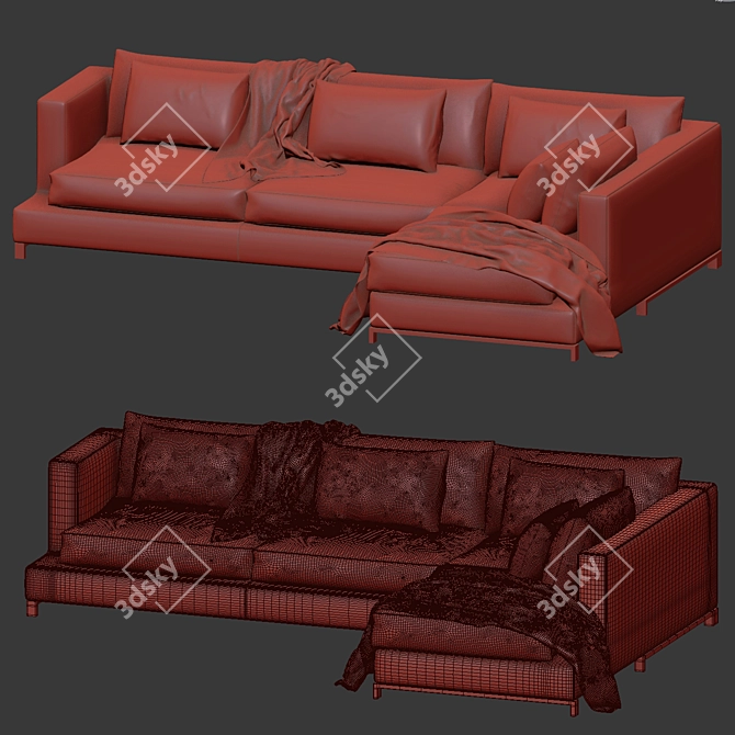 Luxury Lounge Sofa: Burbury Eichholtz 3D model image 3