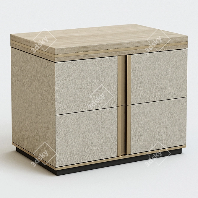 Elegant Avignon Bedside Table - Frato 3D model image 1