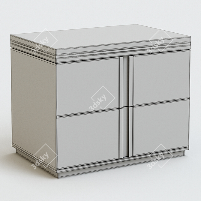 Elegant Avignon Bedside Table - Frato 3D model image 5