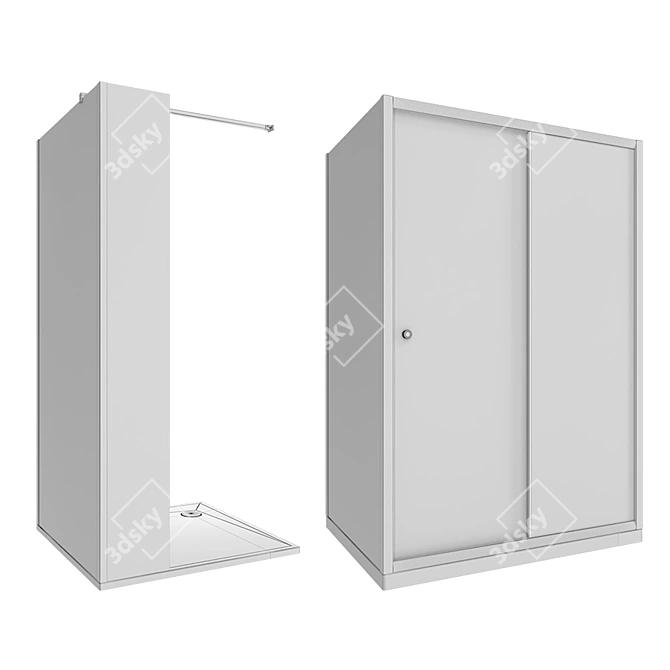 Omnires Shower Enclosures Set 3D model image 4