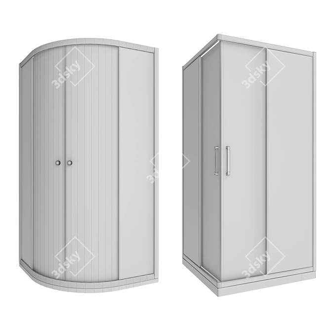 Omnires Shower Enclosures Set 3D model image 5