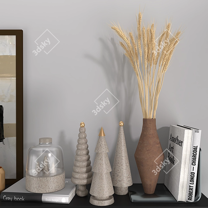 Elegant Shelf Décor Set 3D model image 3