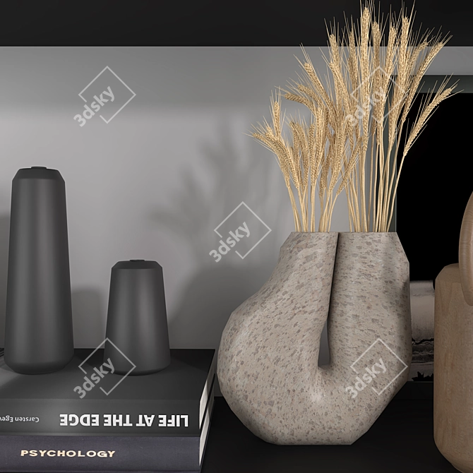 Elegant Shelf Décor Set 3D model image 4